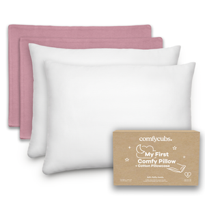 Toddler Pillow with Soft Cotton and Muslin Cotton Pillowcase