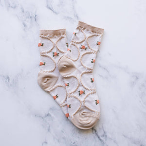 Open image in slideshow, Women&#39;s Antique Floral Casual Socks
