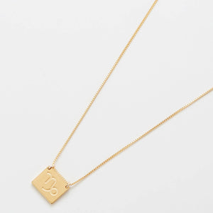 Capricorn Zodiac Double-Sided Astrology Necklace