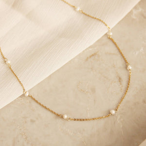 Open image in slideshow, Pearl by the Yard Necklace
