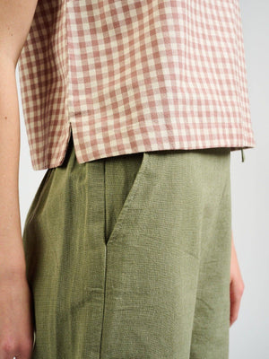 Neko Tank Brown Gingham