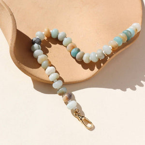 Open image in slideshow, Saltwater Anklet | Beaded Amazonite Gemstone Jewelry
