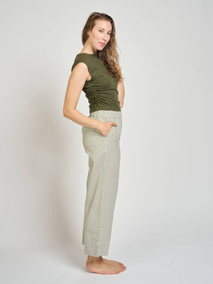 Ruched Top Olive