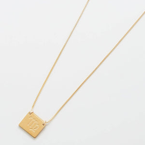 Virgo Zodiac Double-Sided Astrology Necklace
