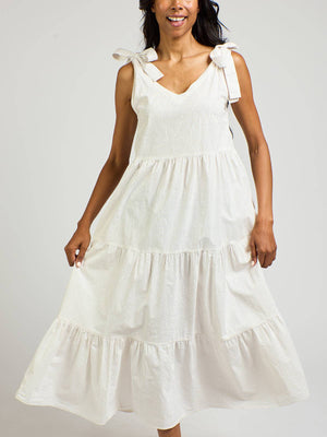 Open image in slideshow, Lorelei Dress White Waves (Pre-order)
