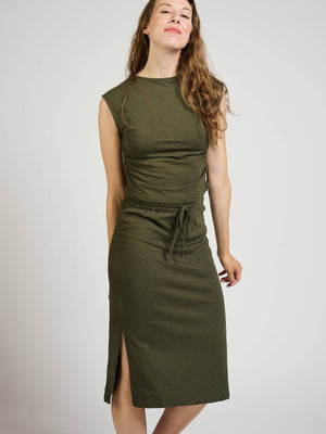 Ruched Top Olive