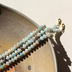 Saltwater Anklet | Beaded Amazonite Gemstone Jewelry