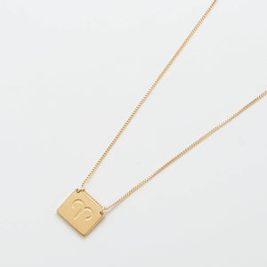 Aries Zodiac Double-Sided Astrology Necklace