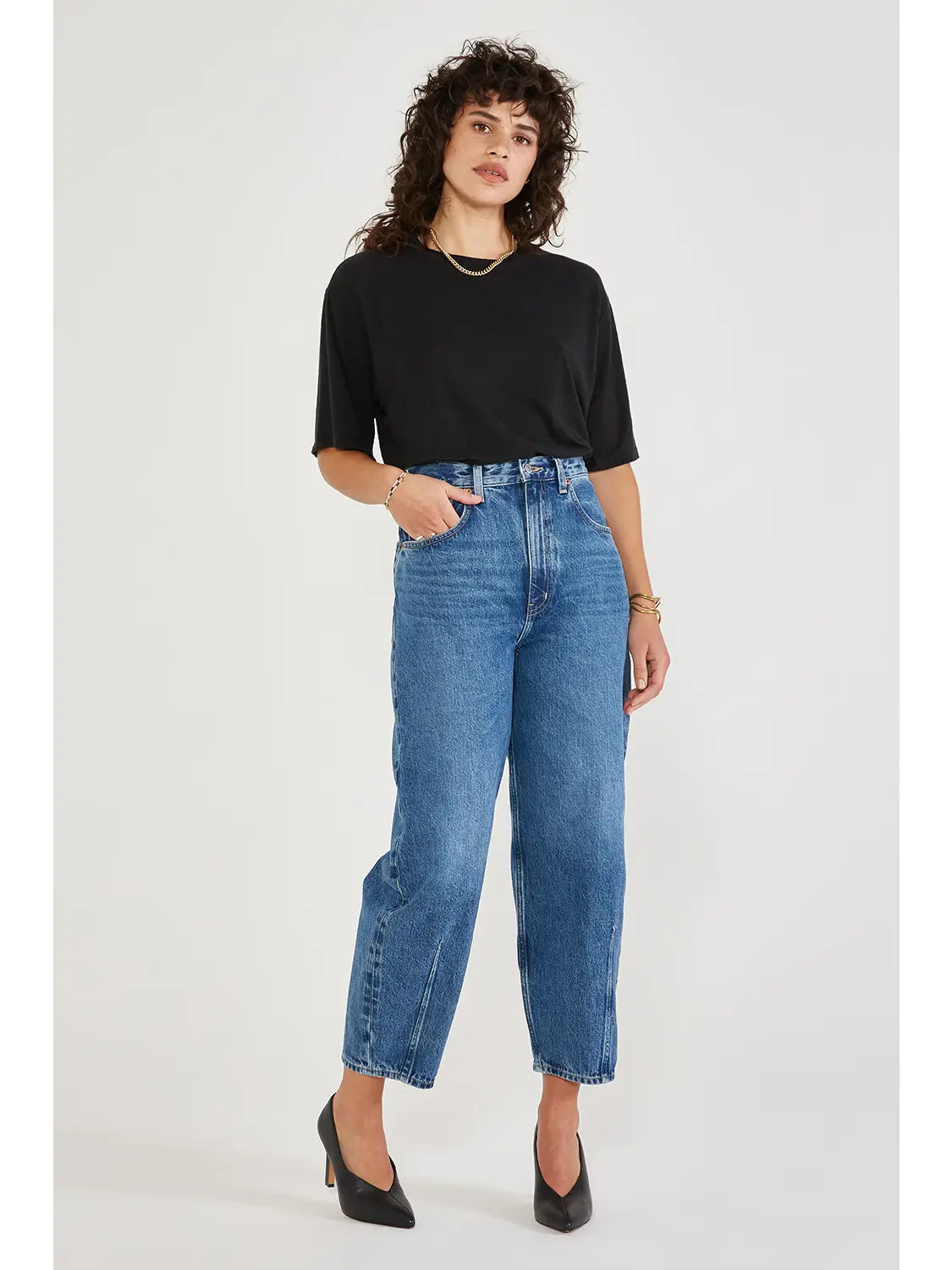 Iris Relaxed Tapper Jean - Under Current