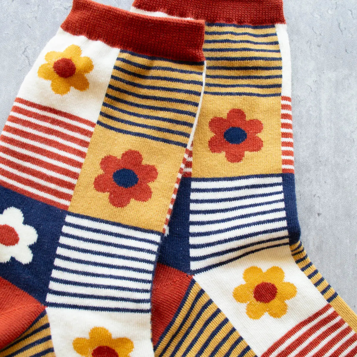 Daisies & Stripes Socks - 3 Colorways