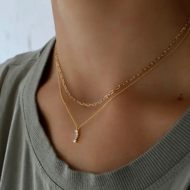 Miniature Paperclip Chain Necklace