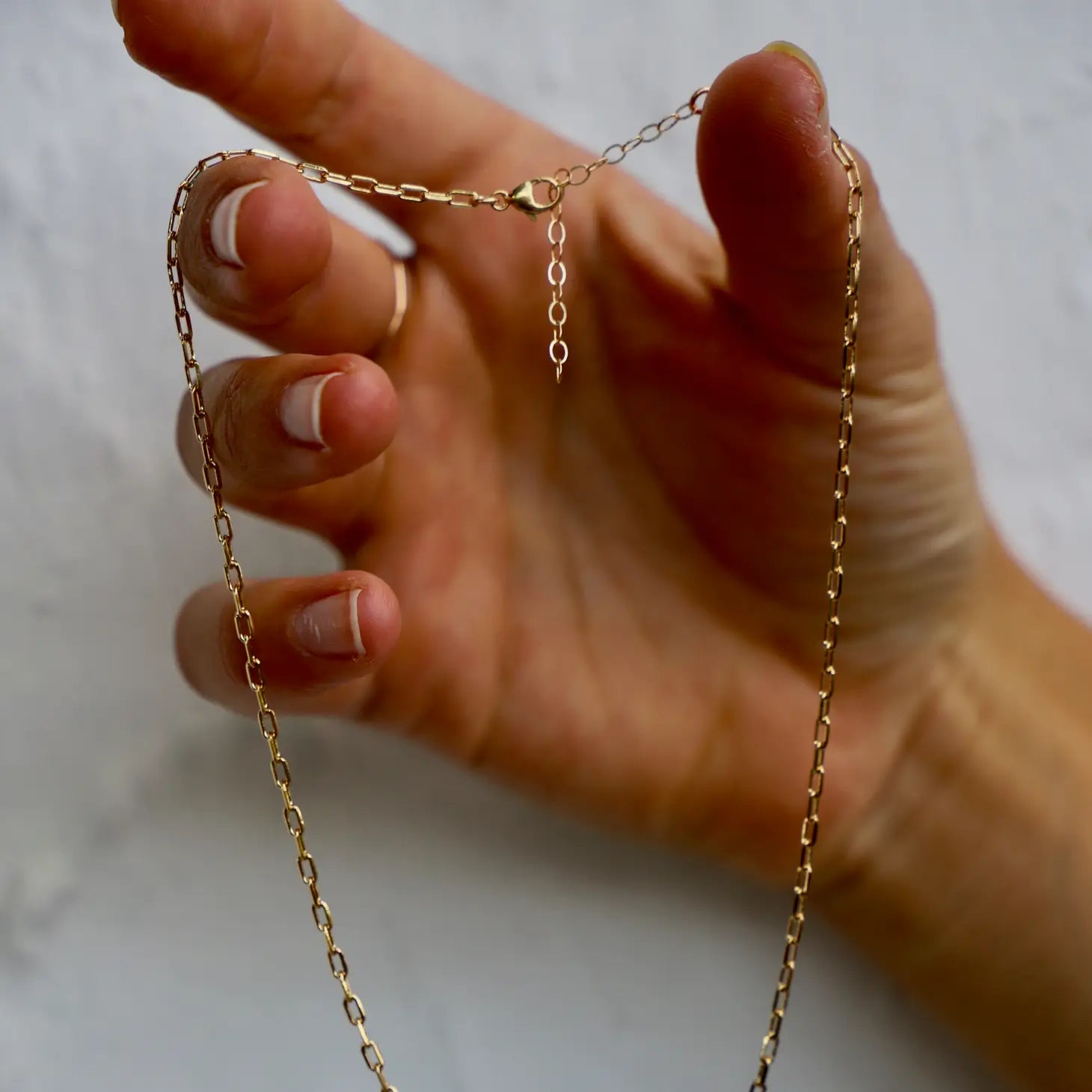 Miniature Paperclip Chain Necklace