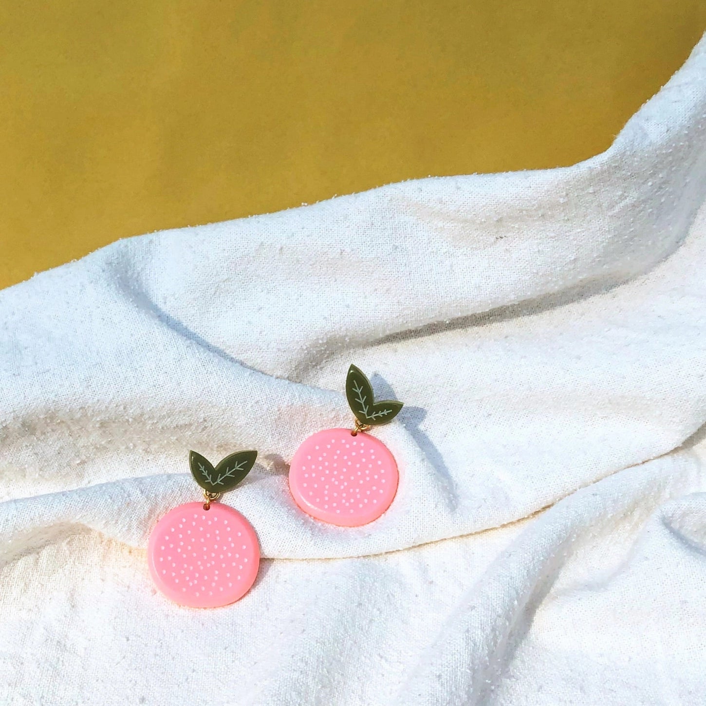 Pink Grapefruit Earrings