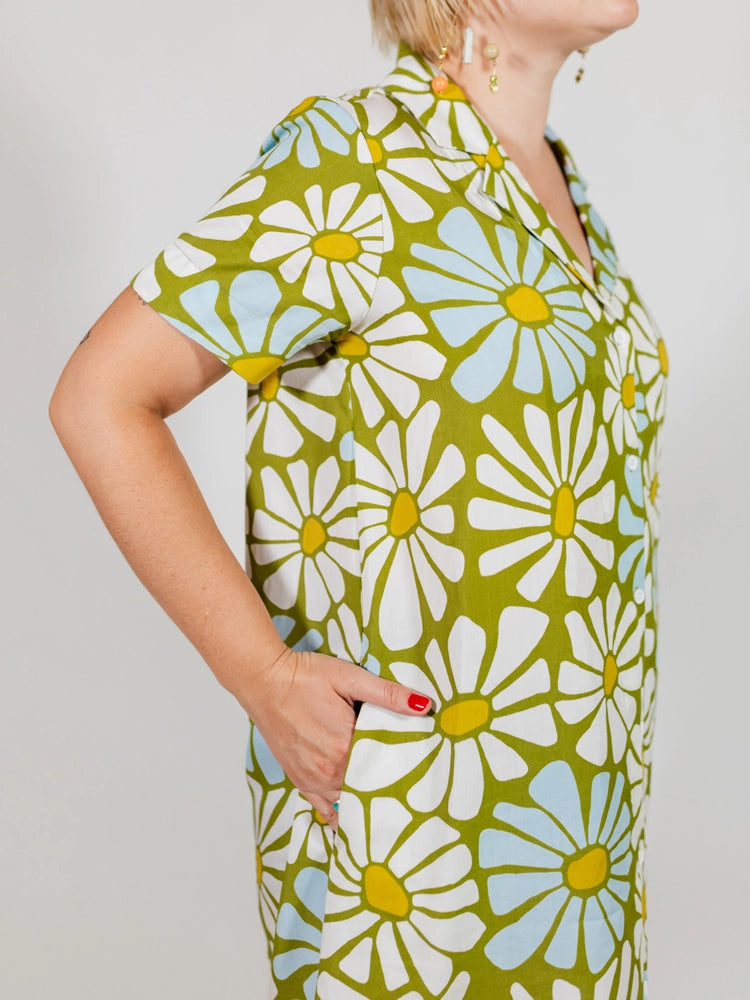 Camp Dress In Pear Flower (Preorder)
