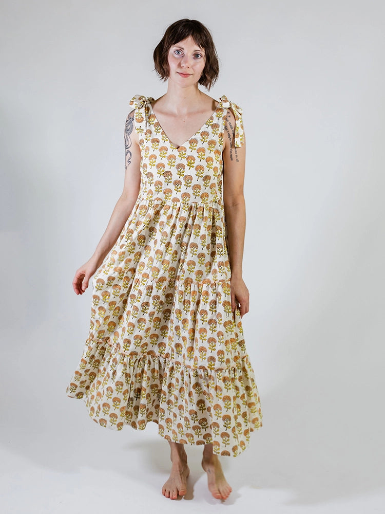Lorelei Tiered Dress in Marigold (Preorder)