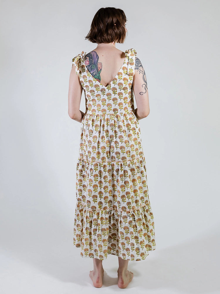Lorelei Tiered Dress in Marigold (Preorder)