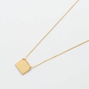 Sagittarius Zodiac Double-Sided Astrology Necklace