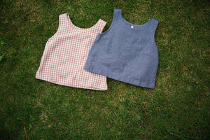 Neko Tank Brown Gingham