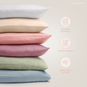 Toddler Pillow with Soft Cotton and Muslin Cotton Pillowcase